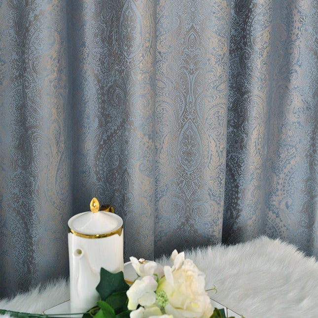 Jacquard verduisteringsgordijn met paisley patroon