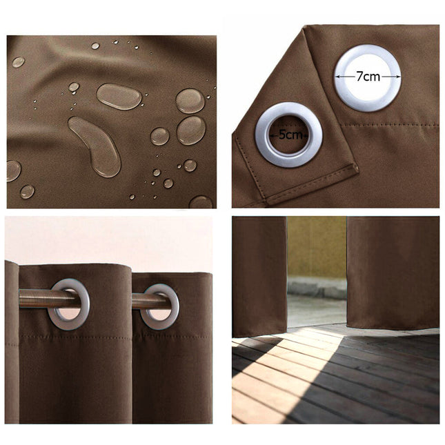 Waterafstotend buitengordijn voor pergola met ringen