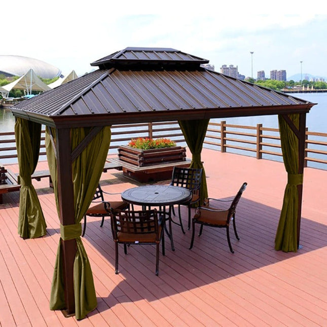 Zonwerend tuingordijn voor pergola en terras