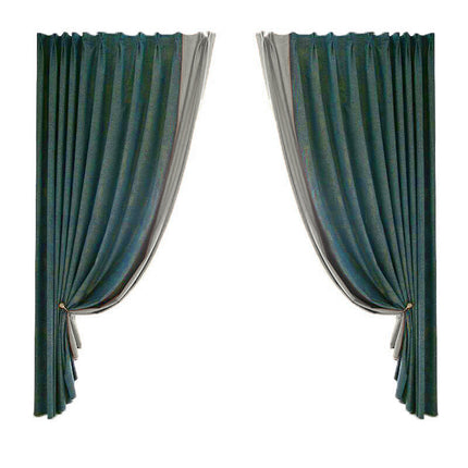 Petrolblauw verduisterend gordijn met glans