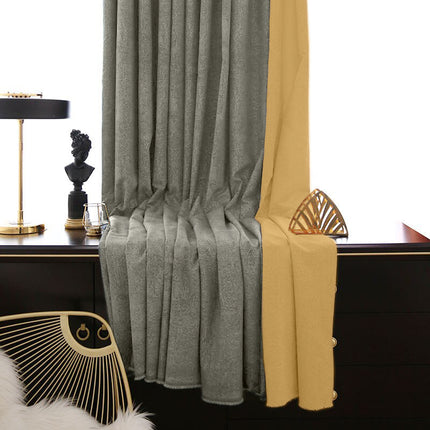 Antracietgrijs verduisterend gordijn Cork met textuur.