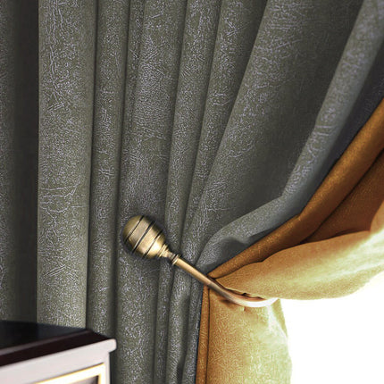 Antracietgrijs verduisterend gordijn Cork met textuur.