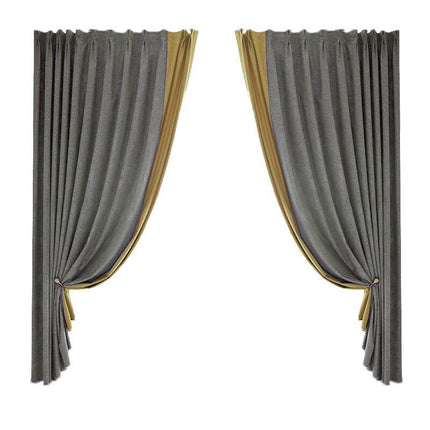 Antracietgrijs verduisterend gordijn Cork met textuur.