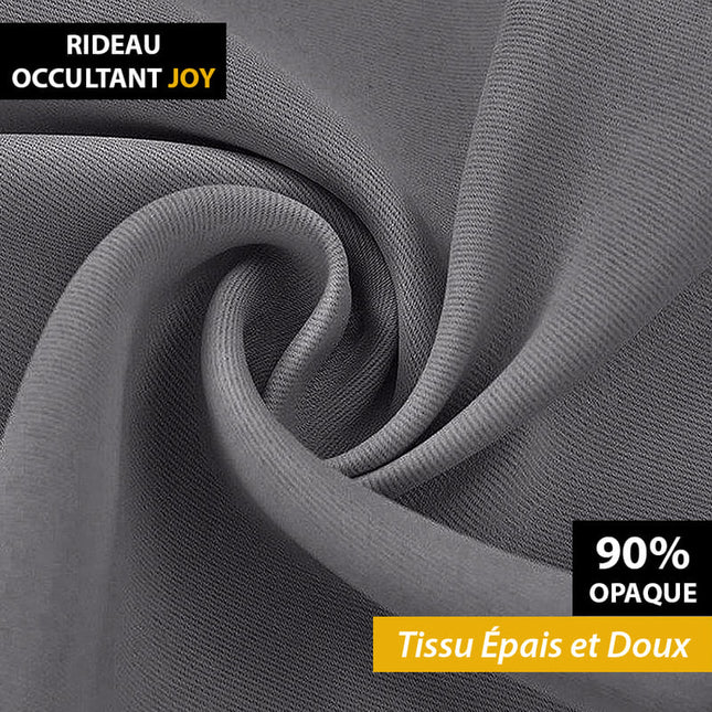 Donkergrijs verduisterend gordijn met plooiband