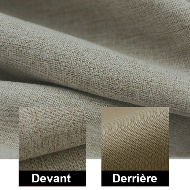 Groen verduisterend gordijn met linnenlook