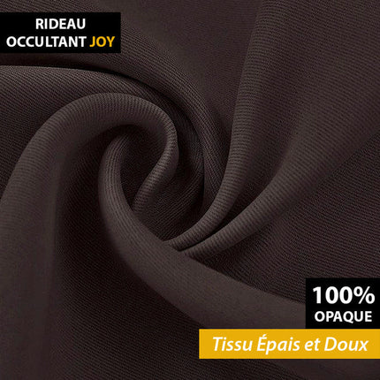 Bruin verduisterend gordijn met plooiband