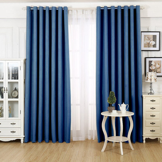 Blauw verduisterend gordijn voor woonkamer