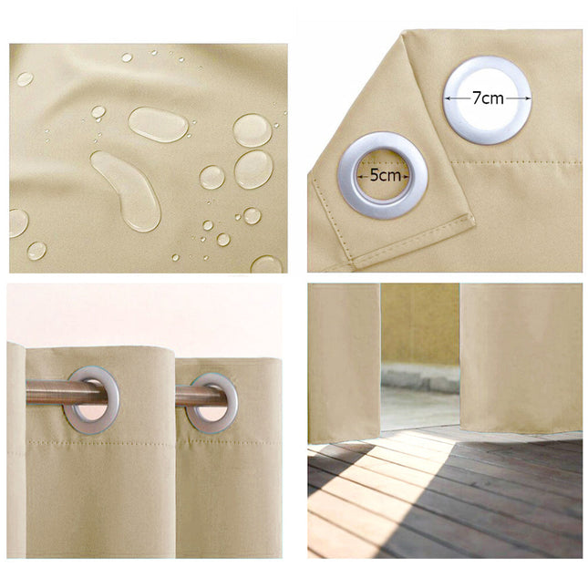 Buitengordijn voor pergola met waterdichte stof.