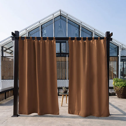 Waterdicht buitengordijn met lussen voor balkon.