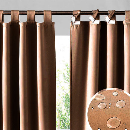 Waterdicht buitengordijn met lussen voor balkon.