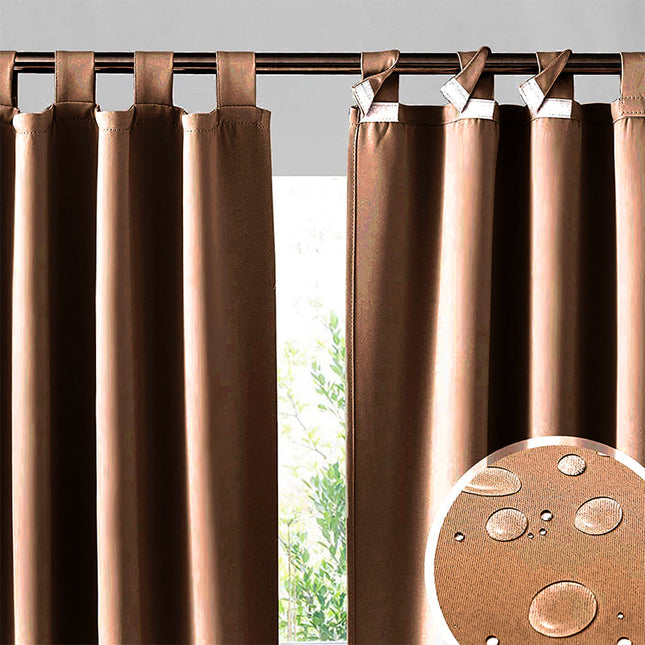 Waterdicht buitengordijn met lussen voor balkon.