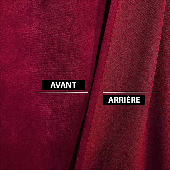 Bordeaux thermisch gordijn van fluweel