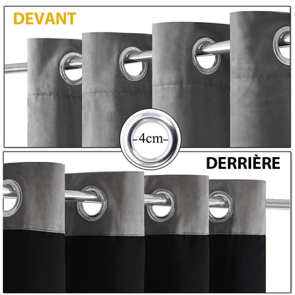 Grijs fluwelen thermisch isolerend gordijn