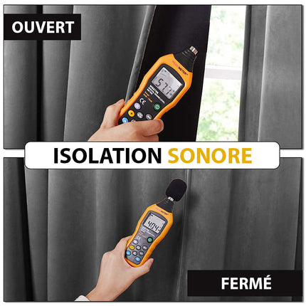 Donkergrijs verduisterend gordijn van fluweel