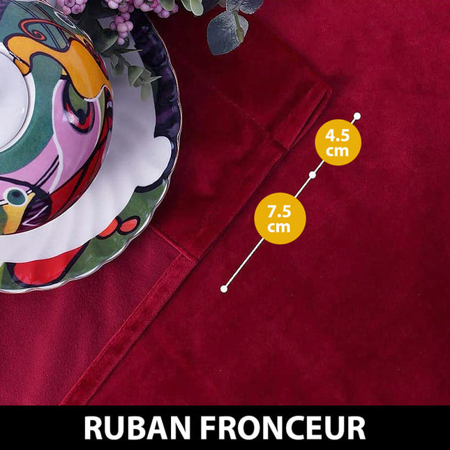 Bordeaux thermisch gordijn van fluweel