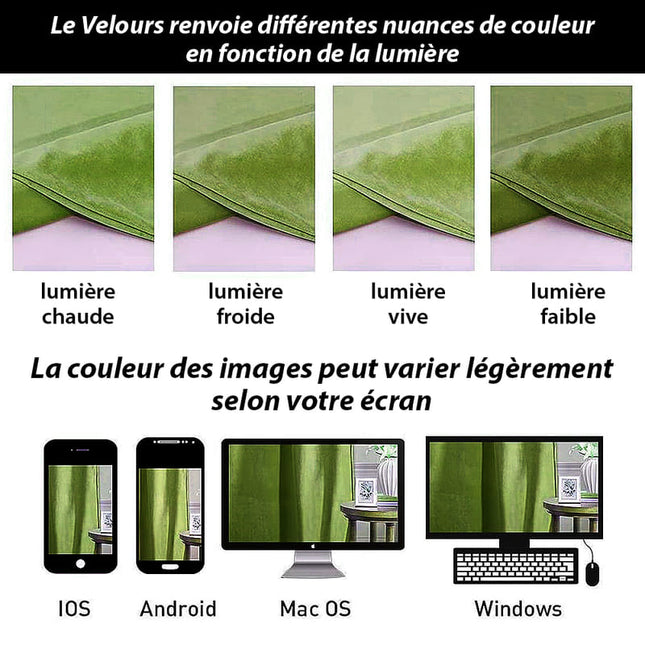 Thermisch verduisterend gordijn limegroen fluweel.