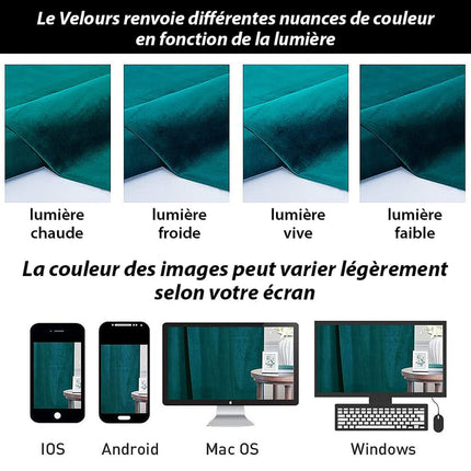 Luxe thermisch gordijn petrolblauw van fluweel.