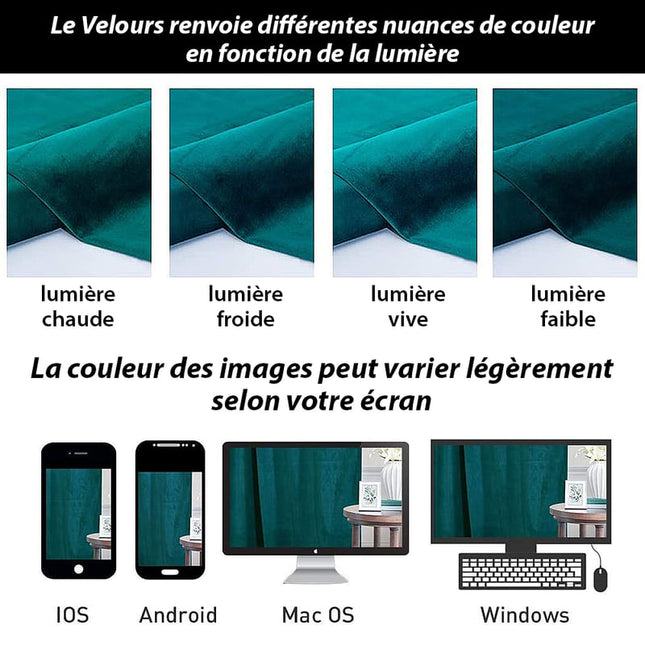 Luxe thermisch gordijn petrolblauw van fluweel.