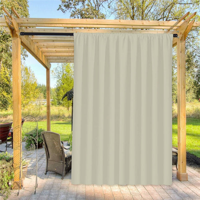 Crème verduisterend buitengordijn voor tuin