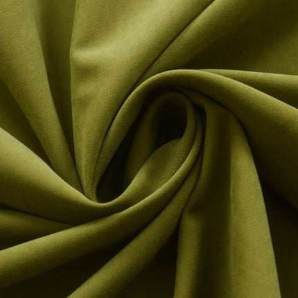 Effen groen gordijn met ringen