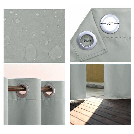 Modern tuingordijn met ringen voor buiten