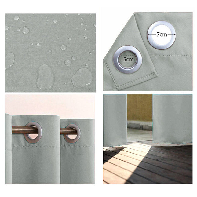 Modern tuingordijn met ringen voor buiten