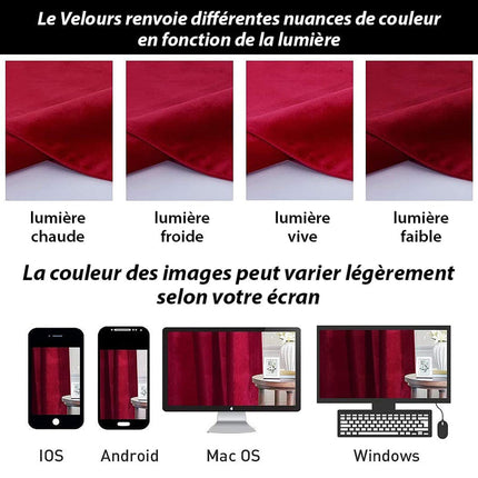 Bordeaux thermisch gordijn van fluweel